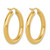10K Yellow Gold Hollow Polished Lightweight Hoop Earrings, 30 mm - View 4