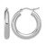 Rhodium-Plated 10K White Gold Hollow Polished Lightweight Hoop Earrings, 25 mm