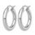 Rhodium-Plated 10K White Gold Hollow Polished Lightweight Hoop Earrings, 25 mm - View 2