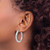 Rhodium-Plated 10K White Gold Hollow Polished Lightweight Hoop Earrings, 30 mm - View 4