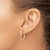 10K Rose Gold Hollow Polished Hoop Earrings, 20 mm - 10LE385 - View 4