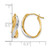 10K Yellow Gold Hollow with Rhodium-Plated Polished Twisted Hoop Earrings, 18 mm - View 3
