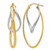 10K Two-Tone Gold Hollow Polished Hoop Earrings, 42 mm
