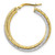 10K Two-Tone Gold Polished Diamond-Cut Hoop Single Earring