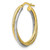10K Two-Tone Gold Polished Diamond-Cut Hoop Single Earring - View 2