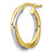 10K Two-Tone Gold Polished Hoop Single Earring - View 2