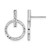 Rhodium-Plated 10K Yellow Gold Hollow with White Rhodium Plating Polished Diamond-Cut Post Dangle Earrings, 20.1 mm
