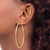 10K Yellow Gold Polished Hinged Hoop Earrings, 55 mm - View 3