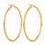 10K Yellow Gold Polished Hinged Hoop Earrings, 55 mm - View 4