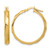 10K Yellow Gold Polished Twisted Round Hoop Earrings, 30 mm