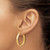10K Yellow Gold Polished Twisted Round Hoop Earrings, 30 mm - View 3