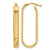10K Yellow Gold Polished and Diamond-Cut Oval Hoop Earrings, 32.5 mm