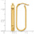 10K Yellow Gold Polished and Diamond-Cut Oval Hoop Earrings, 32.5 mm - View 4