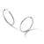 Rhodium-Plated 10K White Gold 1.5 mm Polished Endless Hoop Earrings, 18 mm Long - View 5