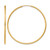 10K Yellow Gold 1.5 mm Polished Round Endless Hoop Earrings, 45 mm Long