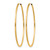 10K Yellow Gold 1.5 mm Polished Round Endless Hoop Earrings, 45 mm Long - View 2