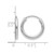 Rhodium-Plated 10K White Gold Polished Endless 2 mm Hoop Earrings, 15 mm Long - View 4