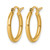 10K Yellow Gold Polished 2 x 17.5 mm Lightweight Tube Hoop Earrings, 17 mm Long - View 2