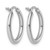 Rhodium-Plated 10K White Gold Polished 2 x 17.5 mm Lightweight Tube Hoop Earrings, 17 mm Long - View 4