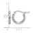 Rhodium-Plated 10K White Gold Hollow Diamond-Cut 2 mm Round Tube Hoop Earrings, 13 mm Long - View 5
