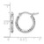 Rhodium-Plated 10K White Gold Hollow Diamond-Cut 2 mm Round Tube Hoop Earrings, 15 mm Long - View 5