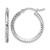 Rhodium-Plated 10K White Gold Hollow Diamond-Cut 2 mm Round Tube Hoop Earrings, 20 mm Long