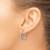 Rhodium-Plated 10K White Gold Hollow Diamond-Cut 2 mm Round Tube Hoop Earrings, 20 mm Long - View 3
