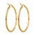 10K Yellow Gold Hollow Diamond-Cut 2 mm Round Tube Hoop Earrings, 40 mm Long - View 4
