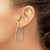 Rhodium-Plated 10K White Gold Hollow Diamond-Cut 2 mm Round Tube Hoop Earrings, 40 mm Long - View 3