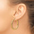 10K Yellow Gold Hollow Diamond-Cut 3 mm Round Hoop Earrings, 35 mm Long - View 3