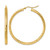 10K Yellow Gold Hollow Diamond-Cut 3 mm Round Hoop Earrings, 45 mm Long