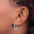 Rhodium-Plated 10K White Gold Hollow 2 mm Square Tube Hoop Earrings, 20 mm Long - View 3