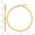 10K Yellow Gold Hollow 2 mm Square Tube Hoop Earrings, 50 mm Long - View 5