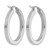 Rhodium-Plated 10K White Gold Hollow 3 mm Polished Square Tube Hoop Earrings, 30 mm Long - View 4