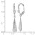 Rhodium-Plated 10K White Gold Hollow Polished/Textured Leverback Dangle Earrings, 34.5 mm - View 4