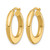 10K Yellow Gold Polished Hoop Earrings, 24 mm - View 2