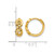 10K Yellow Gold Hollow Polished and Diamond-Cut Infinity Huggie Hoop Earrings, 11.7 mm - View 4
