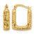 10K Yellow Gold Hollow Polished and Diamond-Cut Square Hoop Earrings, 18 mm