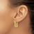 10K Yellow Gold Hollow Polished and Diamond-Cut Square Hoop Earrings, 18 mm - View 3