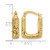 10K Yellow Gold Hollow Polished and Diamond-Cut Square Hoop Earrings, 18 mm - View 4