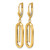 10K Yellow Gold Polished Dangle Leverback Drop Earrings, 41 mm - View 2