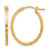 10K Yellow Gold Polished Twist Oval Hoop Earrings, 22.25 mm