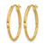 10K Yellow Gold Polished Twist Oval Hoop Earrings, 22.25 mm - View 2
