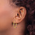 10K Yellow Gold Polished Twist Oval Hoop Earrings, 22.25 mm - View 3