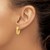 10K Yellow Gold Polished J-Hoop Post Earrings, 17.2 mm - View 3