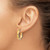 10K Yellow Gold with White Rhodium Polished and Diamond-Cut Hoop Earrings, 20 mm - 10LE614 - View 3