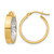 10K Yellow Gold with White Rhodium Polished and Diamond-Cut Hoop Earrings, 20 mm - 10LE615