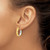 10K Yellow Gold with White Rhodium Polished and Diamond-Cut Hoop Earrings, 20 mm - 10LE615 - View 3
