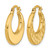 10K Yellow Gold Hollow Polished and Diamond-Cut Fancy Hoop Earrings, 21.5 mm - View 2