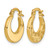 10K Yellow Gold Hollow Polished and Diamond-Cut Fancy Hoop Earrings, 16 mm - View 2
